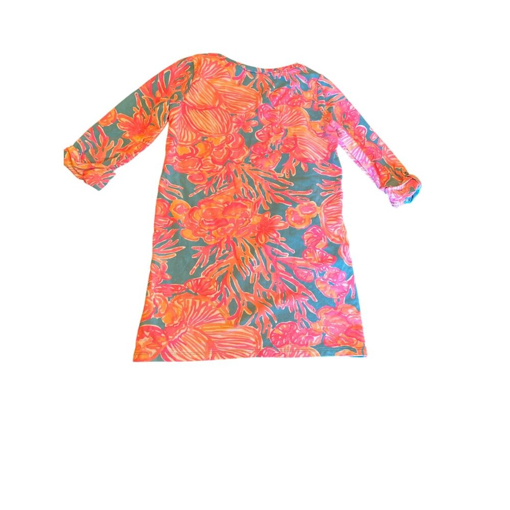 Lilly Pulitzer Girls Dress L (8-10) Bright Floral 3/4 Sleeve Summer Hamptons‎ - Picture 5 of 5